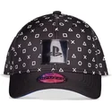 schwarze-verstellbare-kappe-mit-gebogenem-schirm-playstation-controller-buttons-sony-von-difuzed