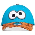 snapback-kappe-mit-gebogenem-schirm-in-blau-und-braun-krumelmonster-aus-der-sesamstrasse-von-difuzed