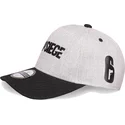 casquette-courbee-grise-et-noire-ajustable-logo-tom-clancy-s-rainbow-six-siege-difuzed