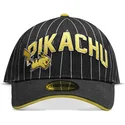 schwarze-snapback-cap-mit-gebogenem-schirm-pikachu-pokemon-von-difuzed