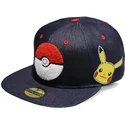 difuzed-bla-cowboy-snapback-fladskaerm-kasket-poke-ball-pikachu-pokemon