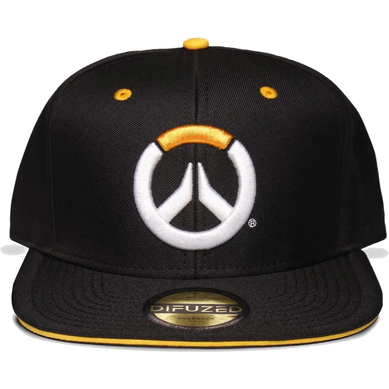 schwarze-flache-snapback-kappe-logo-overwatch-von-difuzed