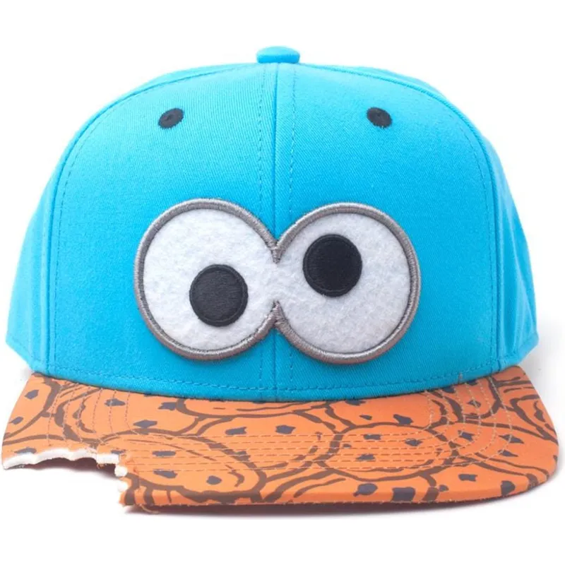 bla-og-brun-fladskaerm-snapback-kasket-cookie-monster-cookie-bite-sesame-street-fra-difuzed