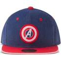 difuzed-flat-brim-avengers-game-marvel-comics-blue-and-red-snapback-cap