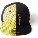 schwarze-und-gelbe-flache-snapback-kappe-pikachu-block-pokemon-von-difuzed