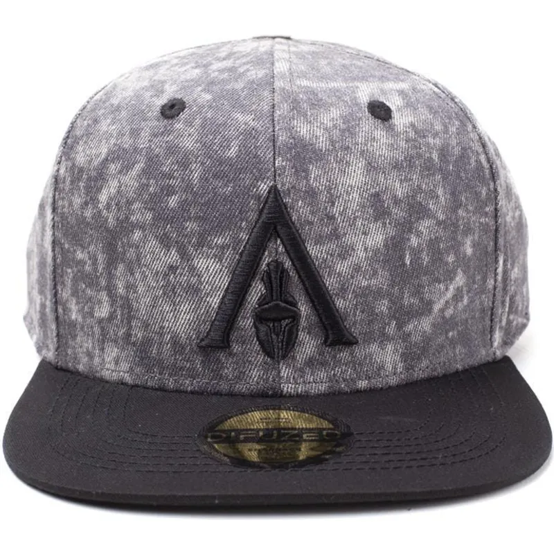 casquette-plate-grise-et-noire-snapback-odyssey-logo-apocalyptic-assassins-creed-difuzed