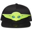 shapka-ploska-cherna-snapbek-za-deca-baby-yoda-the-mandalorian-ot-difuzed
