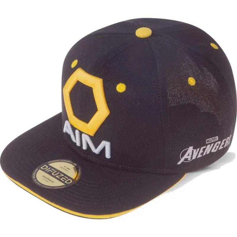shapka-ploska-cherna-snapbek-aim-avengers-ot-difuzed