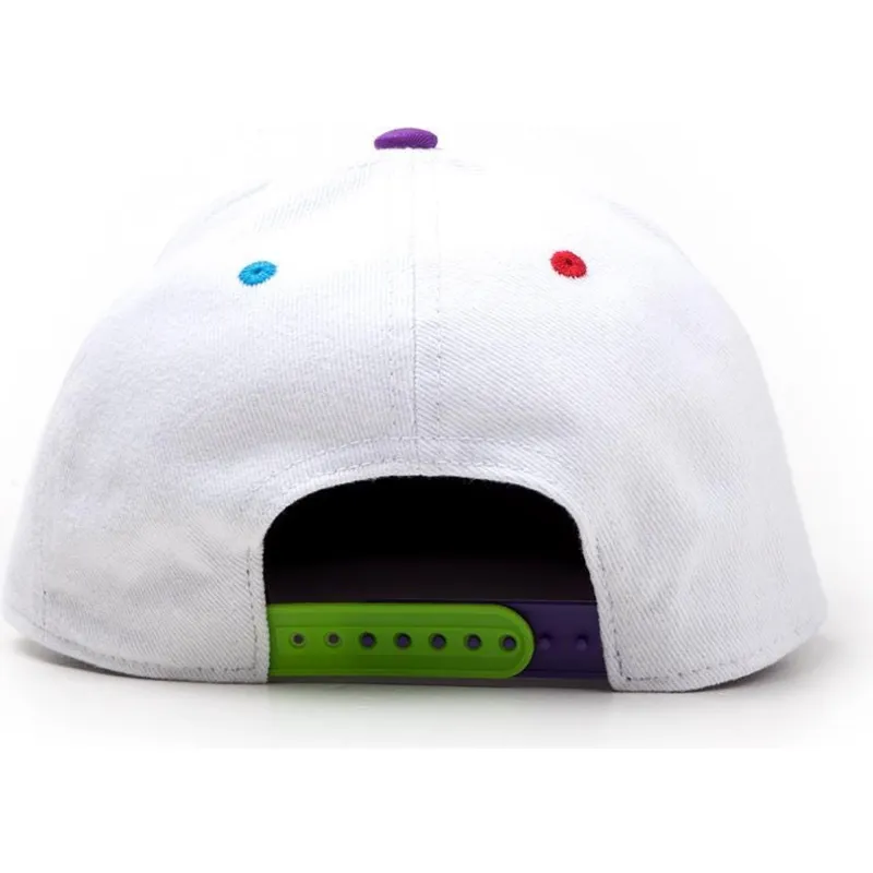 Gorra plana blanca y verde snapback Buzz Lightyear Toy Story