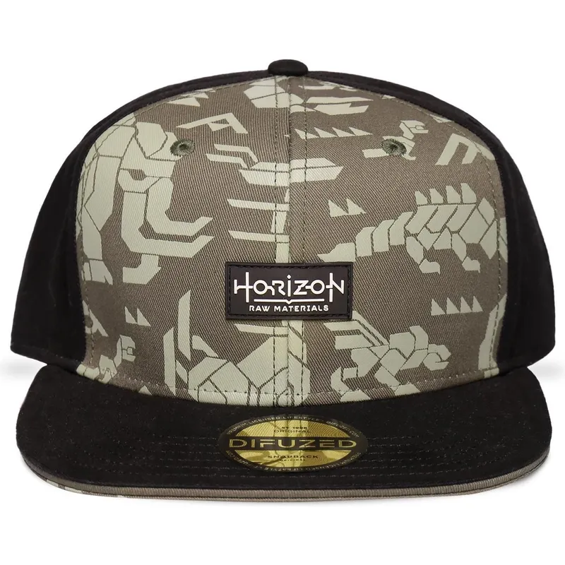 grune-und-schwarze-snapback-flatcap-forbidden-west-horizon-von-difuzed