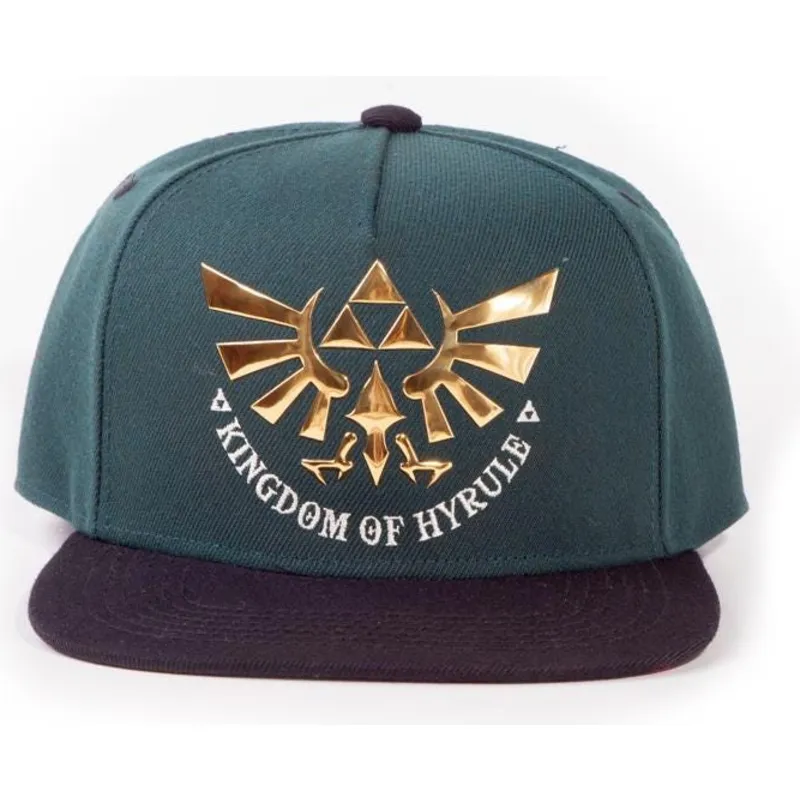 shapka-ploska-zelena-snapbek-trifuerza-hyrule-the-legend-of-zelda-ot-difuzed