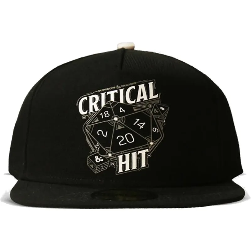 shapka-ploska-cherna-snapbek-critical-hit-dice-ot-difuzed