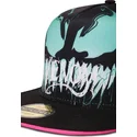schwarze-und-rosa-flache-trucker-snapback-kappe-fur-kinder-venom-marvel-comics-von-difuzed