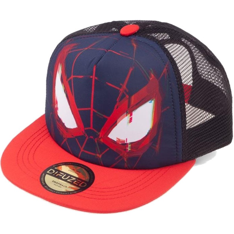 Gorra plana trucker azul y roja snapback Spider-Man Face Marvel Comics de  Difuzed: 