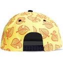 difuzed-flat-brim-leaf-logo-nook-inc-animal-crossing-yellow-and-black-snapback-cap