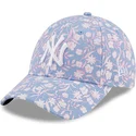 shapka-izvita-sinya-reguliruem-rosa-9forty-floral-na-new-york-yankees-mlb-ot-new-era
