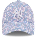 shapka-izvita-sinya-reguliruem-rosa-9forty-floral-na-new-york-yankees-mlb-ot-new-era