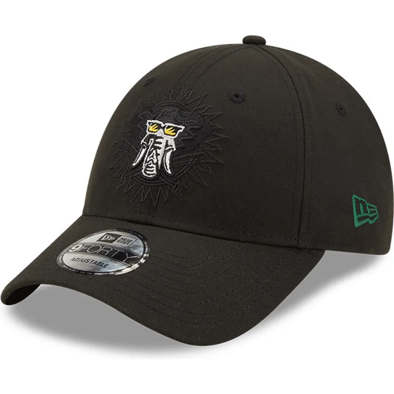 shapka-izvita-cherna-snapbek-9forty-elemental-na-oakland-athletics-mlb-ot-new-era