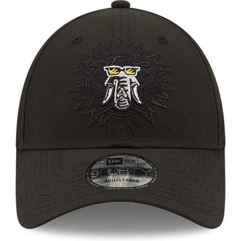 shapka-izvita-cherna-snapbek-9forty-elemental-na-oakland-athletics-mlb-ot-new-era