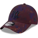 shapka-izvita-chervena-reguliruem-9forty-ray-scape-na-new-york-yankees-mlb-ot-new-era