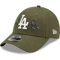 verstellbare-grune-9forty-kappe-mit-gebogenem-schirm-rose-scorpion-los-angeles-dodgers-mlb-von-new-era