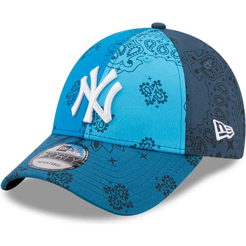 shapka-izvita-sinya-reguliruem-9forty-paisley-print-na-new-york-yankees-mlb-ot-new-era