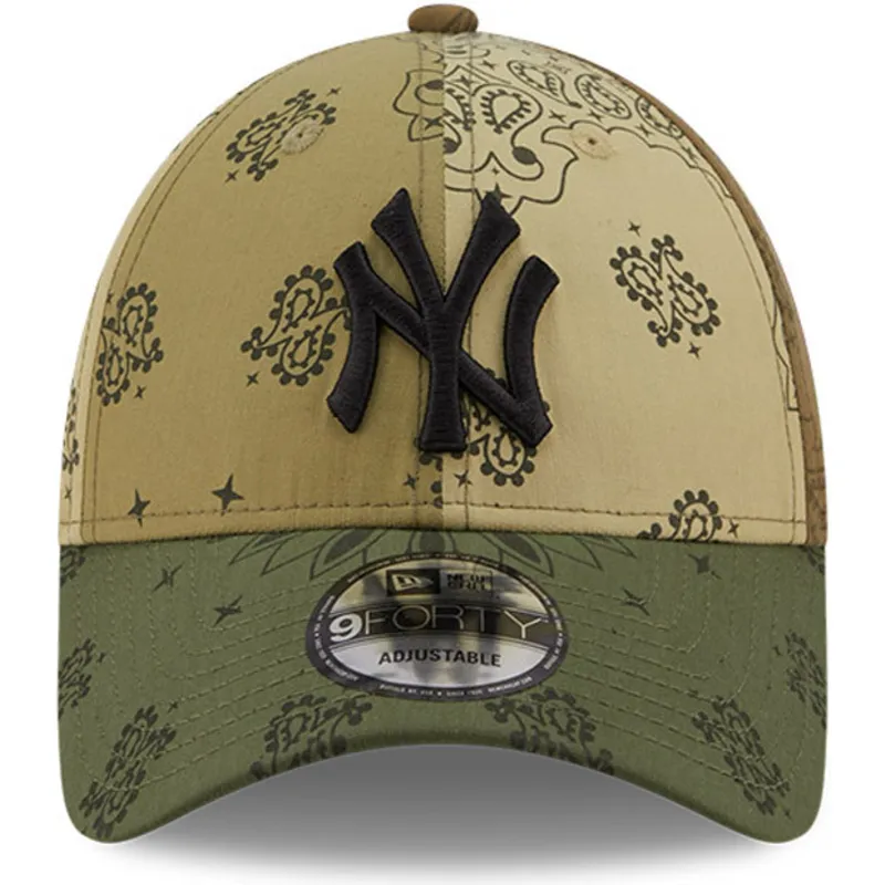 shapka-izvita-zelena-reguliruem-9forty-paisley-print-na-new-york-yankees-mlb-ot-new-era