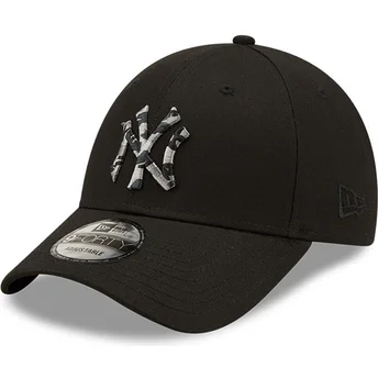 shapka-izvita-cherna-reguliruem-9forty-camo-infill-na-new-york-yankees-mlb-ot-new-era