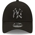 new-era-new-york-yankees-mlb-9forty-camo-infill-verstellbare-schwarze-kappe-mit-gebogenem-schirm