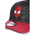schwarze-und-rote-snapback-kappe-mit-gebogenem-schirm-fur-jungen-spider-man-marvel-comics-von-difuzed