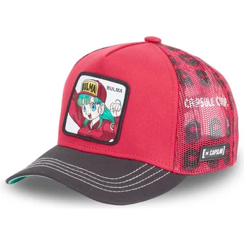 casquette-trucker-rouge-et-noire-bulma-db2-bul2-dragon-ball-capslab