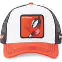 trucker-cap-weiss-schwarz-und-rot-duffy-duck-loo5-daf1-looney-tunes-von-capslab