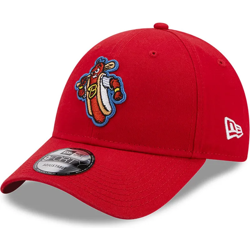 shapka-izvita-chervena-reguliruem-9forty-na-reading-fightin-phils-milb-ot-new-era