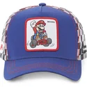 blaue-trucker-kappe-mario-kart-smk-mar2-super-mario-bros-von-capslab