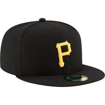casquette-plate-noire-ajustee-59fifty-ac-perf-pittsburgh-pirates-mlb-new-era