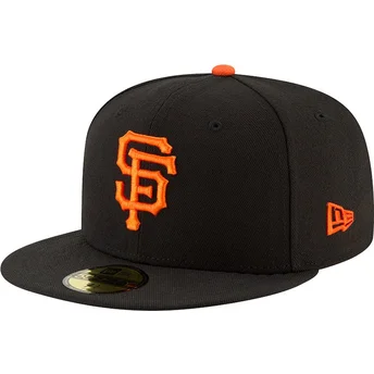 Καπέλο επίπεδο μαύρο προσαρμοσμένο 59FIFTY AC Perf των San Francisco Giants MLB από τη New Era