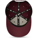 new-era-mlb-new-york-yankees-9fifty-stretch-snap-snapback-kappe-mit-gebogenem-schirm-in-weinrot-und-weinrotem-logo