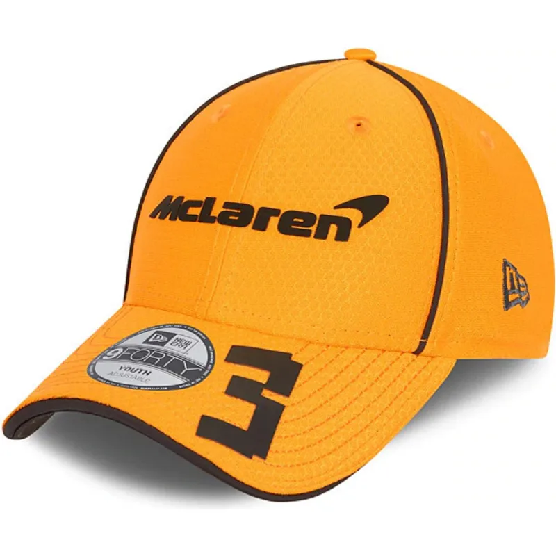 shapka-izvita-oranzhev-snapbek-za-deca-9forty-daniel-ricciardo-na-mclaren-racing-formula-1-ot-new-era