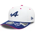 gorra-curva-blanca-azul-y-rosa-snapback-9fifty-stretch-snap-guanyu-zhou-de-alpine-formula-1-renault-de-new-era