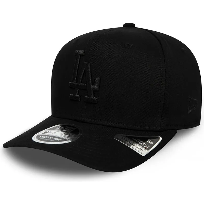 shapka-izvita-cherna-snapbek-9fifty-stretch-snap-tonal-na-los-angeles-dodgers-mlb-ot-new-era