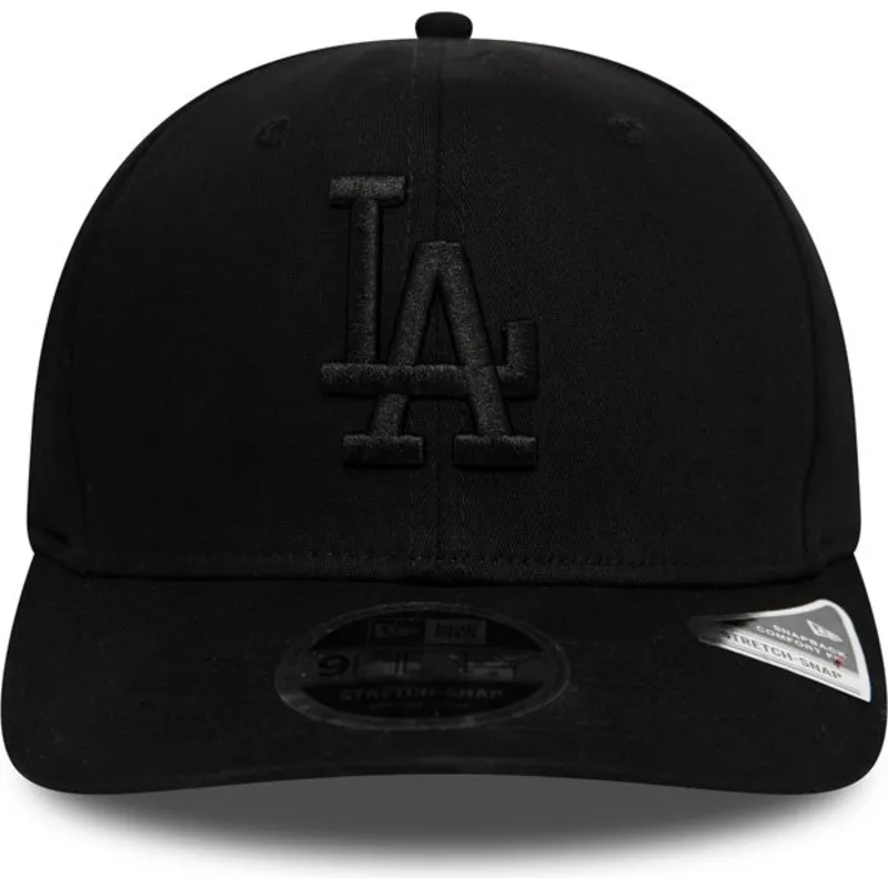 shapka-izvita-cherna-snapbek-9fifty-stretch-snap-tonal-na-los-angeles-dodgers-mlb-ot-new-era