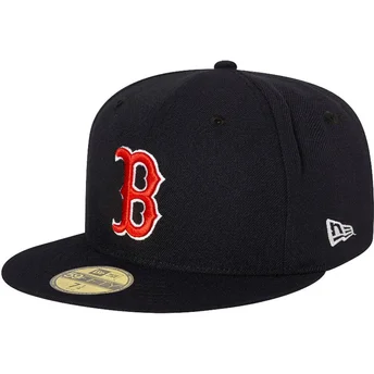 New Era Плоска Козирка 59FIFTY AC Perf Boston Red Sox MLB Тъмносиня Прилепнала Шапка
