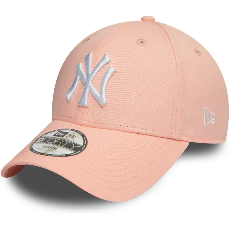 shapka-izvita-roza-adjustable-strap-za-deca-para-nino-9forty-league-essential-na-new-york-yankees-mlb-ot-new-era