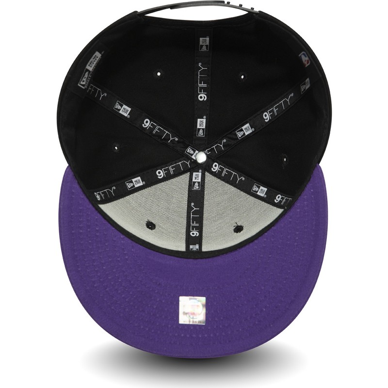 purple brim fitted hat