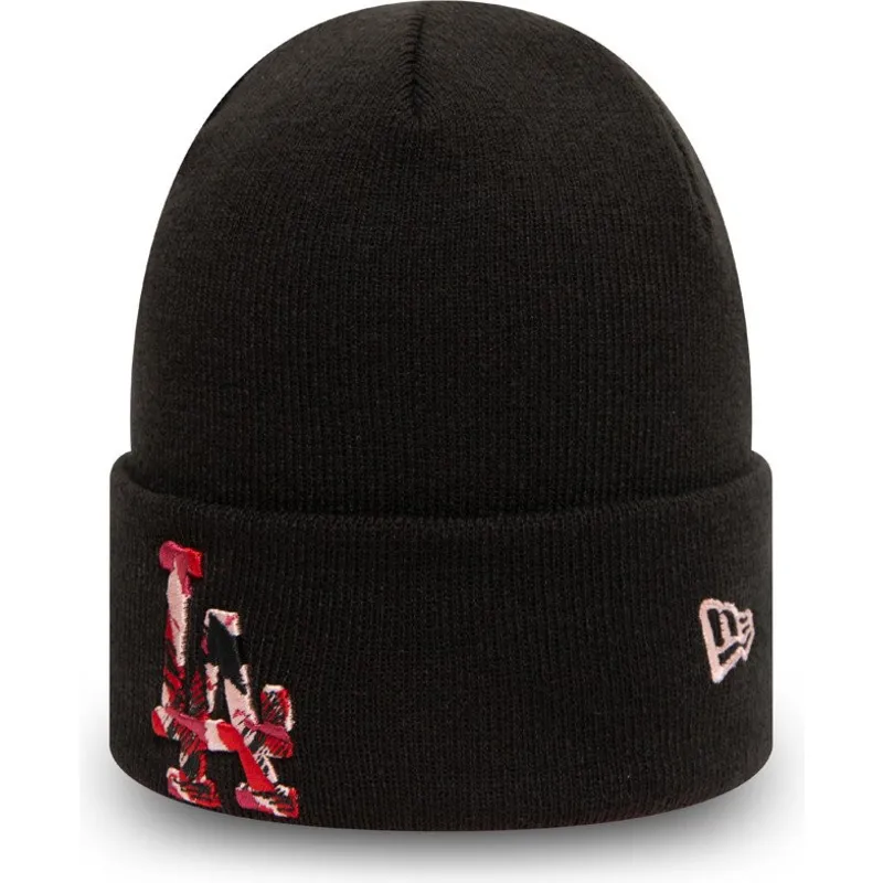 shapka-cherna-knit-cuff-camo-infill-na-los-angeles-dodgers-mlb-ot-new-era