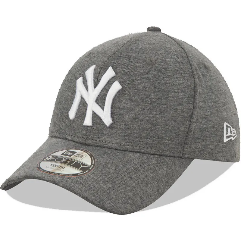 shapka-izvita-siv-reguliruem-za-deca-9forty-jersey-essential-na-new-york-yankees-mlb-ot-new-era