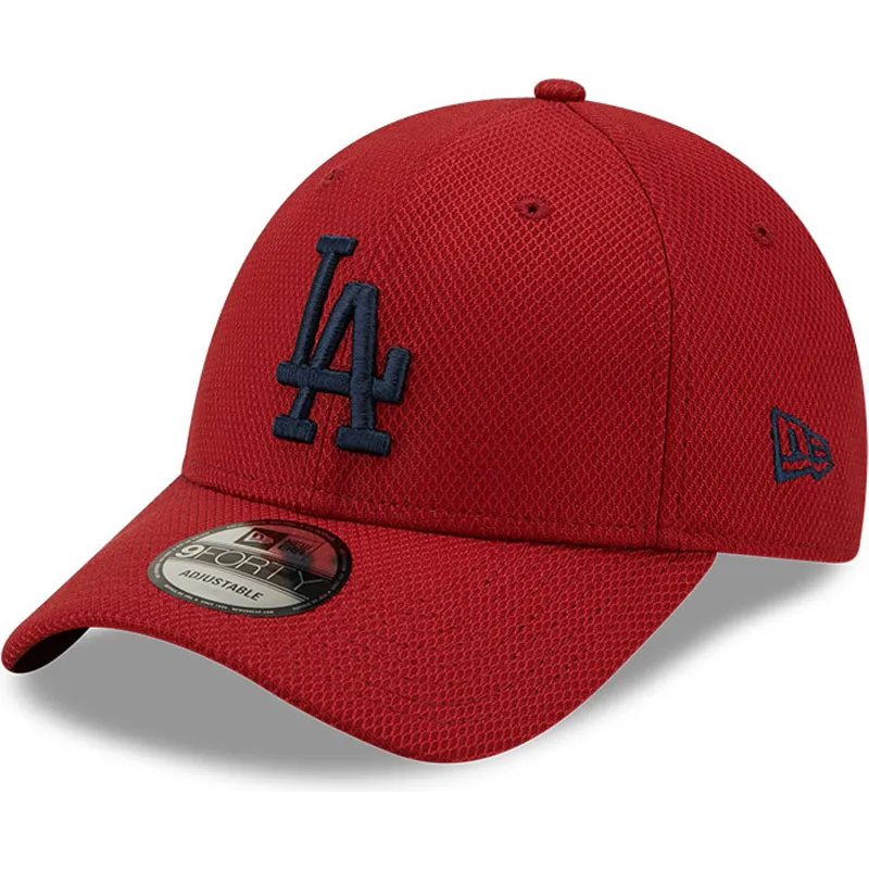 shapka-izvita-chervena-reguliruem-9forty-diamond-era-na-los-angeles-dodgers-mlb-ot-new-era