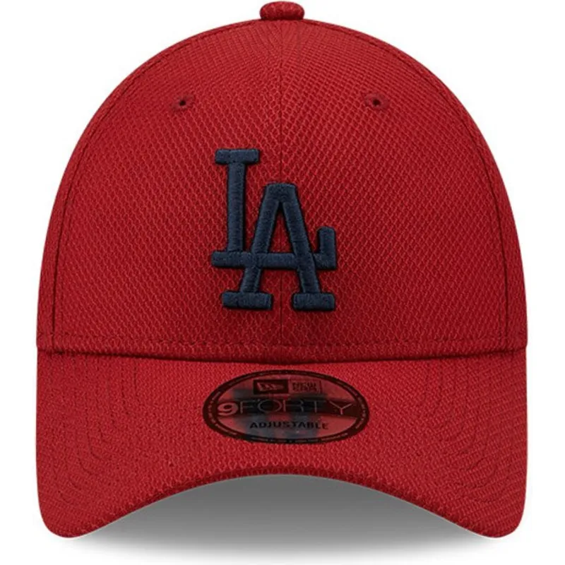 shapka-izvita-chervena-reguliruem-9forty-diamond-era-na-los-angeles-dodgers-mlb-ot-new-era