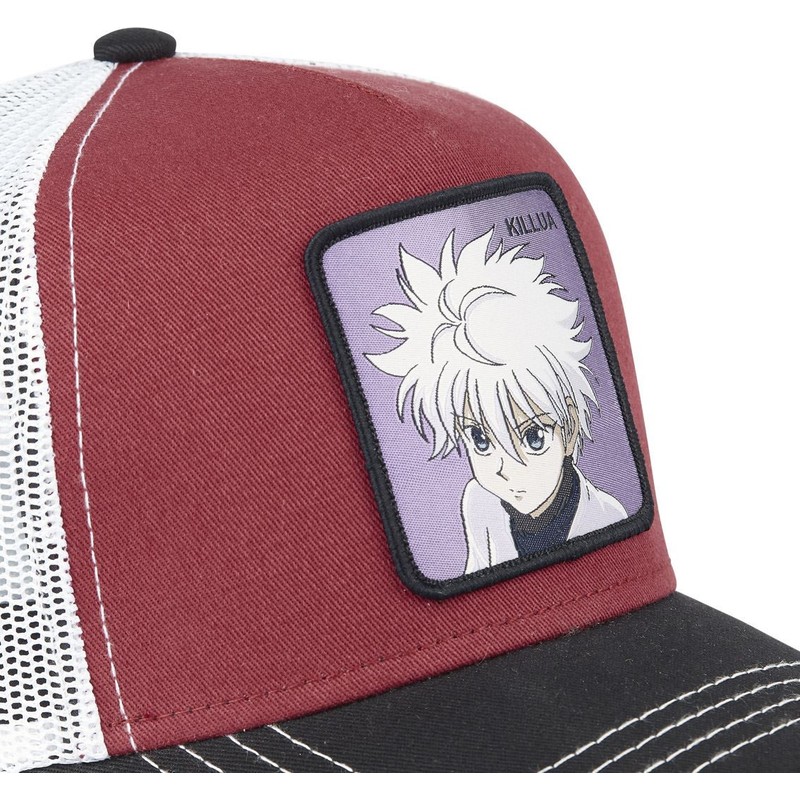 capslab-killua-zoldyck-kir2-hunter-x-hunter-red-white-and-black-trucker-hat