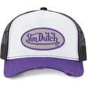 hvid-sort-og-violet-trucker-kasket-sum-pur-fra-von-dutch